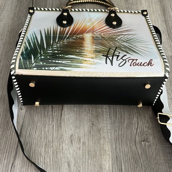 *SOLD* CHiP Bags modern style Christian apparel ocean palm tropical tote purse - Picture 6 of 17